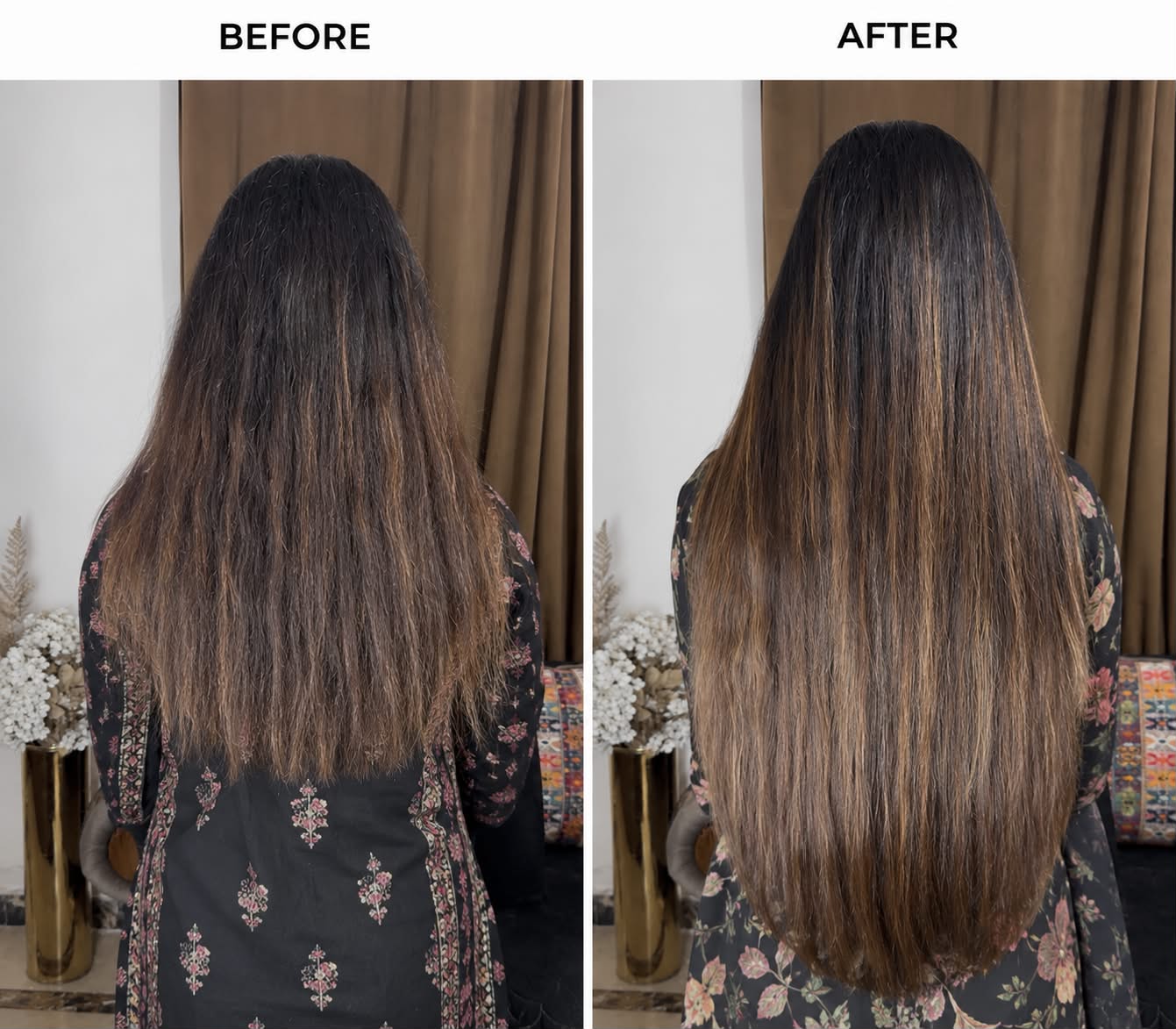 Rewell Herbal Hair Oil Before / After