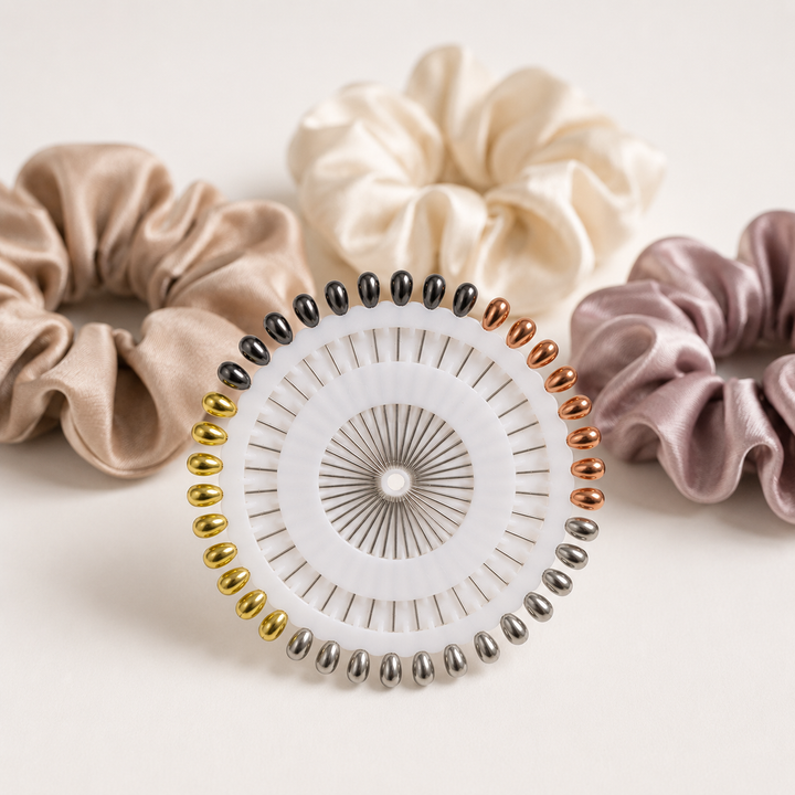Premium Metallic Teardrop Hijab Pins Wheel (40-Piece Set) Rewell