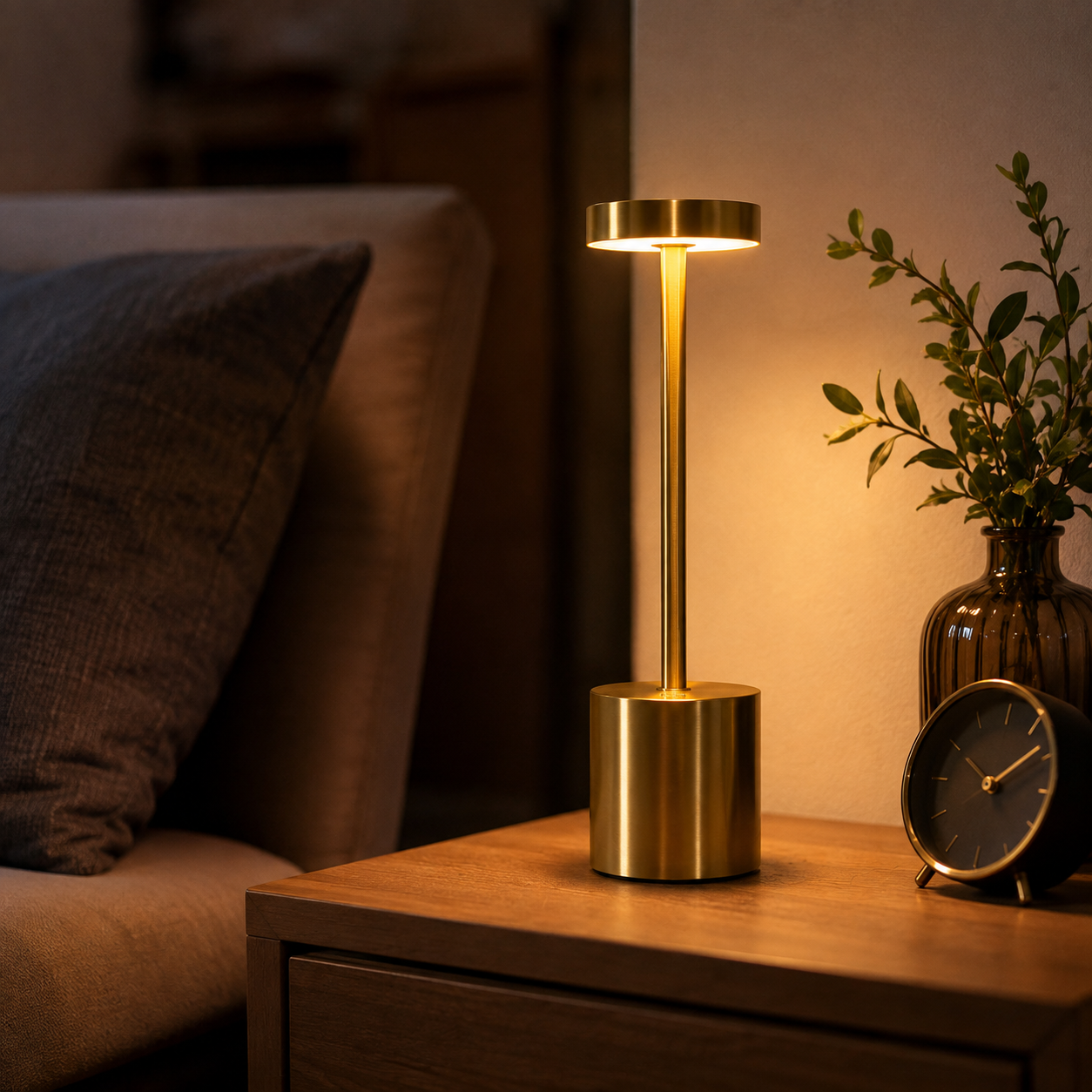 Long Neck Metal Touch Sense LED Lamp – Modern Minimalist Design, Recha storely