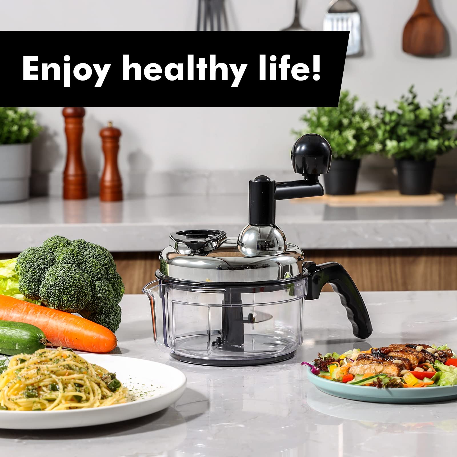 Manual Multifunctional Food Processor – Chop, Mix & Prep in Seconds! Rewell