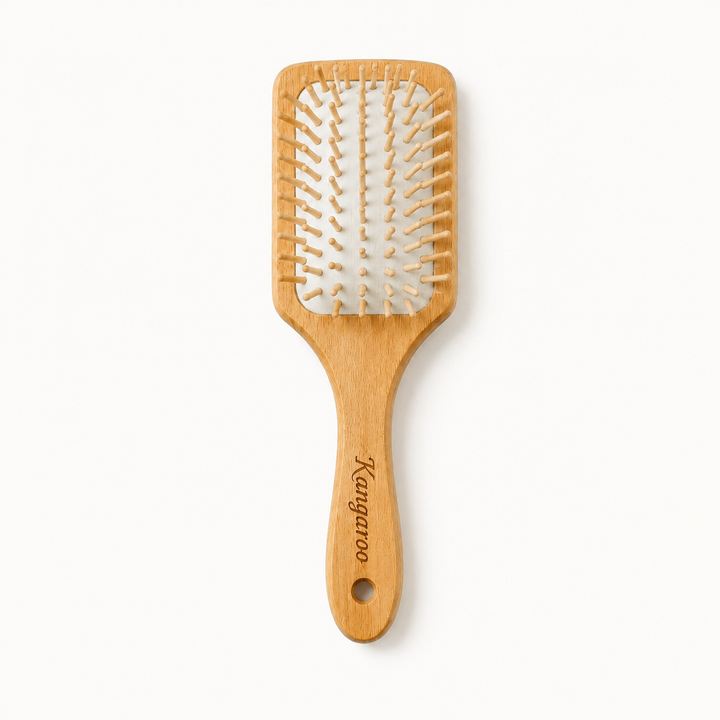 Premium Wooden Paddle Hair Brush | Anti-Static Bamboo Hair Brush for Men & Women Rewell